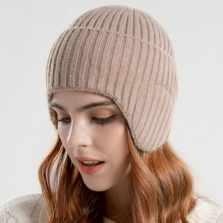 Winter Warm Beanies for Men Women Soft Knit Hats Outdoor Ear Flaps