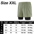 thumbnail image 2 of Pantalones cortos 2 en 1 para correr para hombre, para entrenamiento, yoga, gimnasio, deportivos, con bolsillos con cremallera para teléfono, 2 of 5