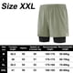 thumbnail image 2 of Pantalones cortos para correr 2 en 1 para hombre, entrenamiento, yoga, gimnasio, deporte, pantalones cortos con bolsillos con cremallera para teléfono, 2 of 5