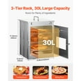 thumbnail image 2 of KFFKFF Foldable Camping Oven, Stainless Steel Portable Camping Stove, with 3 Tier Grill, Handle and Thermometer, Use with Wood Burning Fire, Propane Stoves, 2 of 9
