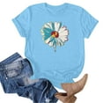thumbnail image 4 of Summer Short Sleeve Tops for Women Floral Graphic T-Shirt Casual Round Neck Tshirts Fashion Tops Blouses Tees Shirts, 4 of 5