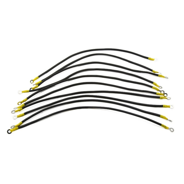 Unique Bargains 10pcs Black Plastic Coated Copper Wires Battery Cable Power Wire for Car Vehicle