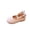 E008-Pink, variant on hengsof Fashionable Pearl Bow Flat Shoes for Girls, Non Slip Soft Sole Leather Shoes for Children, Casual Party Princess Shoes