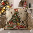 thumbnail image 2 of Christmas Pillow Covers 18x18 inch Set of 4 Christmas Tree Gift Ball Decorative Vintage Throw Pillow Covers Winter Retro Christmas Decoration for Home Couch SDJY-011A18, 2 of 6