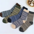 thumbnail image 2 of Xmyrz Calf Socks For Women Comfort Wool Socks 5 Pairs Winter Warm Socks Thick Knitted Softable Cute Socks, 2 of 3