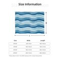thumbnail image 4 of YFYANG Lightweight Warm Flannel Blanket, Blue Abstract Watercolor Waves Throw Blanket for Bed, Sofa, Travel, Camping, 60"x50", 4 of 7
