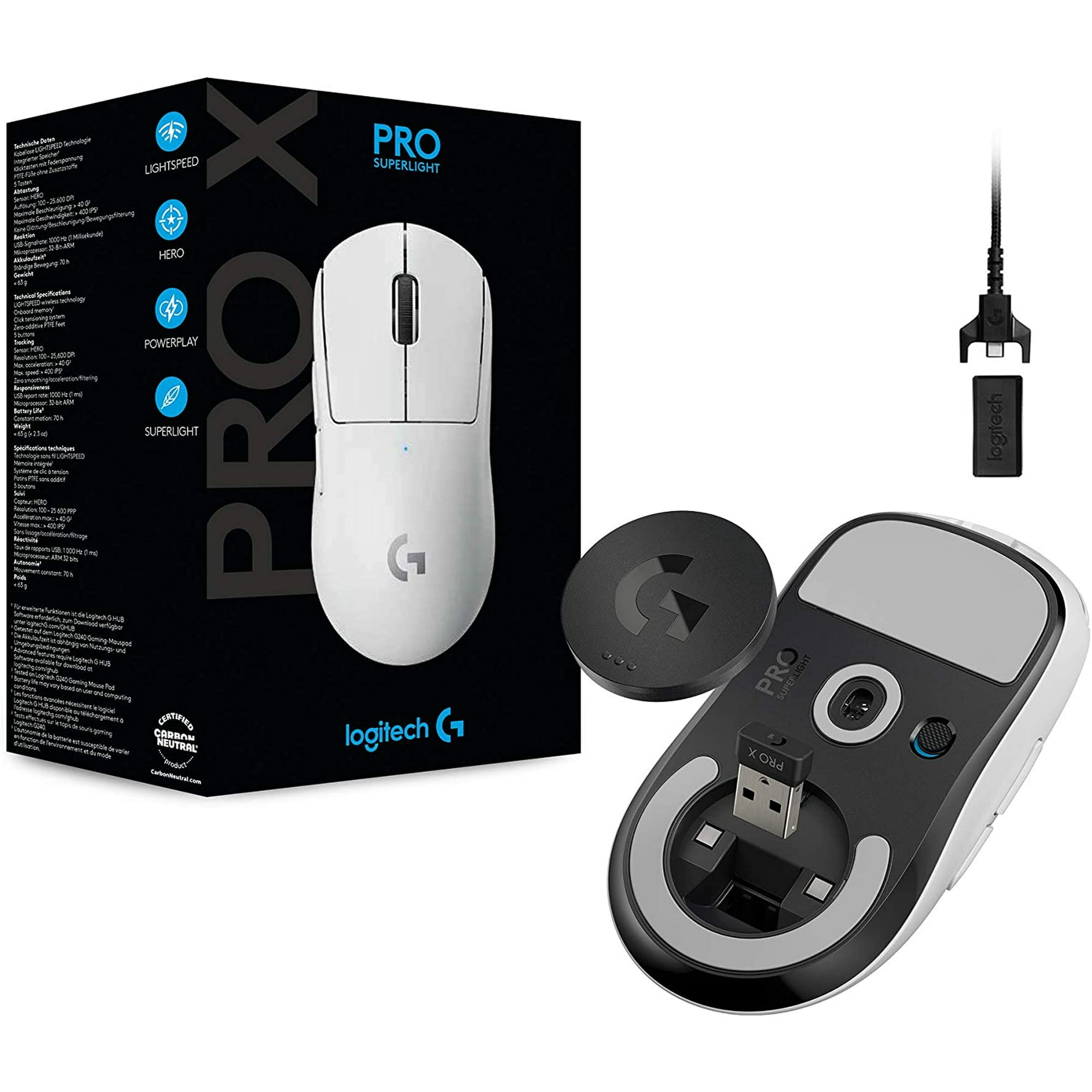 Pro X Superligh Wrles Mice Wht | Walmart Canada