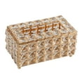 thumbnail image 2 of Caja de Pañuelos de Cristal de Lujo Cubre El Organizador Del Soporte de Servilleta , un dorado perfecl soporte de tejido de cristal, 2 of 8
