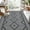 Grey Black, variant on FairOnly 8'x10' Brown Geometric Area Rugs for Living Room Contemporary Machine Washable Soft Rugs for Bedroom Home Office Carpet