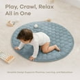 thumbnail image 4 of Comfy Cubs Premium Play Mat, Round (Small) 36" - Kids & Toddler Play Mat, Non-Slip Bottom - Pacific Blue, 4 of 7