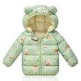 thumbnail image 2 of Gubotare Girls Puffer Jacket Baby Boys Girls Down Jacket Toddler Winter Warm Puffer Down Coat Hooded Snowsuit Size 3T 4T (Light Green,3-4 Years), 2 of 7