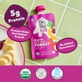 thumbnail image 3 of Once Upon a Farm Organic Refrigerated Baby Food Meat Protein Blend Apple, Turkey, Raspberry, Banana, 3.5oz Pouch, 3 of 10
