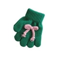 thumbnail image 4 of Ugoldhm Kids' Warm Winter Knit Gloves, Stretchy & Bowtie Gloves for Boys and Girls (3-11 Years), 4 of 8