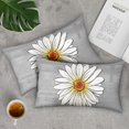 thumbnail image 6 of Grey Gray Spring Daisy Lumbar Pillow Covers 12x20 Set of 2 Cute Floral Summer Outdoor Decorative Throw Pillows Flower Pillowcases Linen Rectangle Cushion Case Decor for Home Sofa Couch Bed, 6 of 7