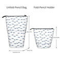 thumbnail image 2 of Lsque Cute Shark Pattern Telescopic Pencil Bag Pen Holder Stationery Case, Stand-up Retractable Transformer Bag Organizer, 2 of 6