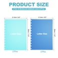 thumbnail image 2 of Uxcell 1 Set Discbound Notebook Cover, 11.8 x 8.5" A4 Letter Size PP Disc Planner Cover for Notebook Happy Planner Office Product, Blue/Green, 2 of 6