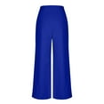 thumbnail image 5 of BLOCLOALO Baggy Pants Flowy Pants Work Pants Women High Waisted Wide Leg Trousers Work Outfits Loose Pants Lounge Pants Comfortable Pants Blue L, 5 of 6