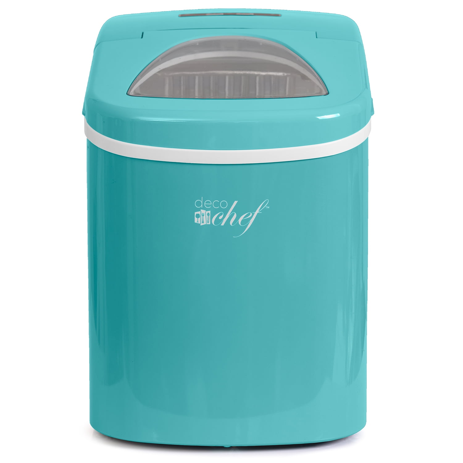 Deco Rapid Portable Automatic Electric Countertop Ice Maker - 6 Great Colors Compact Top Load 26 Lbs. Per Day Great For Party Hosting Never Run Out Of Ice Again, Self Cleaning (Turquoise)