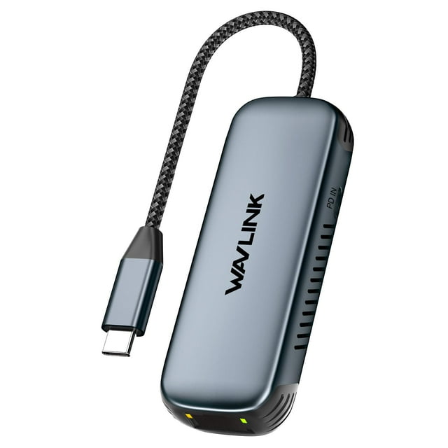 Adaptador Ethernet WAVLINK USB C a Ethernet de 2,5 Gbps con PD de 95 W
