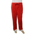 thumbnail image 3 of Under Disguise Red Fleece Plush Santa Claus Sleep Pant Pajama Bottom with Bonus Hat (Medium), 3 of 5