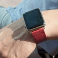 thumbnail image 6 of Watch Leather Band Strap, Genuine Premium Leather Band Compatible with Apple Watch (Red, 38/40 mm), 6 of 7