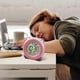 thumbnail image 3 of Simple Digital Clock Loud Alarm Clock Battery Operated Easy To Set Electronic Twin Bell Snooze Portable Lcd Clock For Kids-Pink, 3 of 4