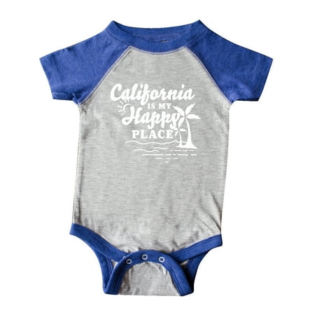 

Inktastic California is My Happy Place with Palm Trees Gift Baby Boy or Baby Girl Bodysuit