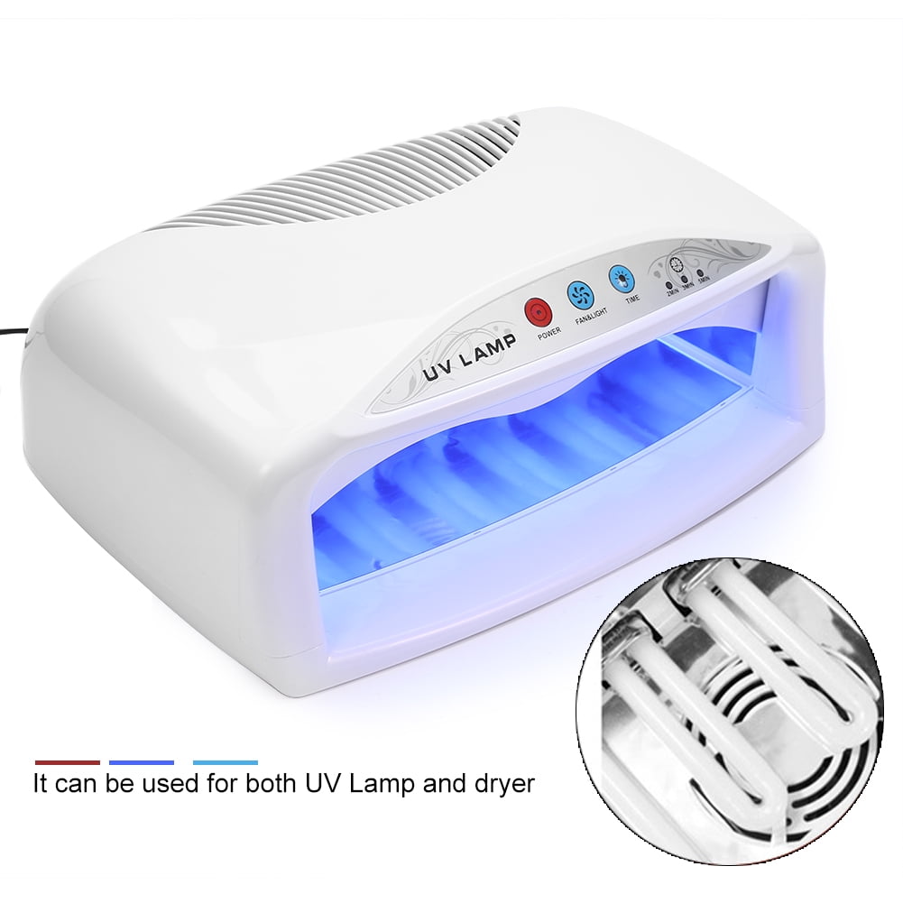 54W UV Nail Dryer Lamp, Quick Drying Gel Nail Polish Salon Curing Equipment With Fan Timer Setting Fits 2 Hands or Feet at the Same Time - Walmart.com 54W UV Nail Dryer Lamp, Quick Drying Gel Nail Polish Salon Curing Equipment With Fan Timer Setting Fits 2 Hands or Feet at the Same Time - Walmart.com