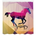 thumbnail image 3 of Ambesonne Abstract Shower Curtain, Geometric Horse Animal, 69"Wx84"L, Cream Pink Purple, 3 of 5