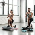 thumbnail image 2 of WF Athletic Supply Aerobic Stepper Set with Dumbbells & Measuring Tape, Adjustable Height 2 Level Risers Workout Exercise Step Platform Trainer for Home Gym Exercise Fitness Workout, Green, 2 of 8