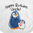 thumbnail image 4 of Inktastic Happy Birthday, Uncle Cute Penguins Boys or Girls Baby Bib, 4 of 4