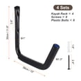 thumbnail image 2 of Kayak Storage Racks 15" Wall Mount Kayak Hook Canoe Hanger Garage Storage Hooks (120Lbs Capacity), 4 Pack, 2 of 6