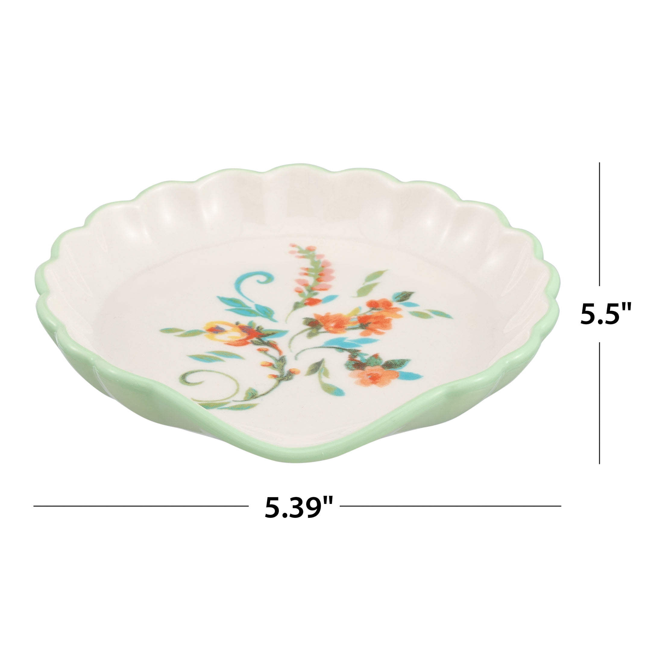 (2 pack) The Pioneer Woman Painted Meadow Ceramic Spoon Rest