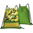 thumbnail image 2 of wqlpp-GIVOTIN Drawstring Backpack Waterproof Gym Drawstring Bags Sports String Bag Camo Sackpack, Soccer Drawstring Bags-camo Green, Soccer Drawstring Backpacks, 2 of 4