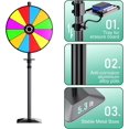thumbnail image 5 of Heavy Duty Prize Wheel,24 Inch Prize Wheel Spinner with Stand,10 Color Slots,1Bracket,Dry Erase Kit - Wheel of Fortune Game for Carnival, Casino & Trade Show., 5 of 7
