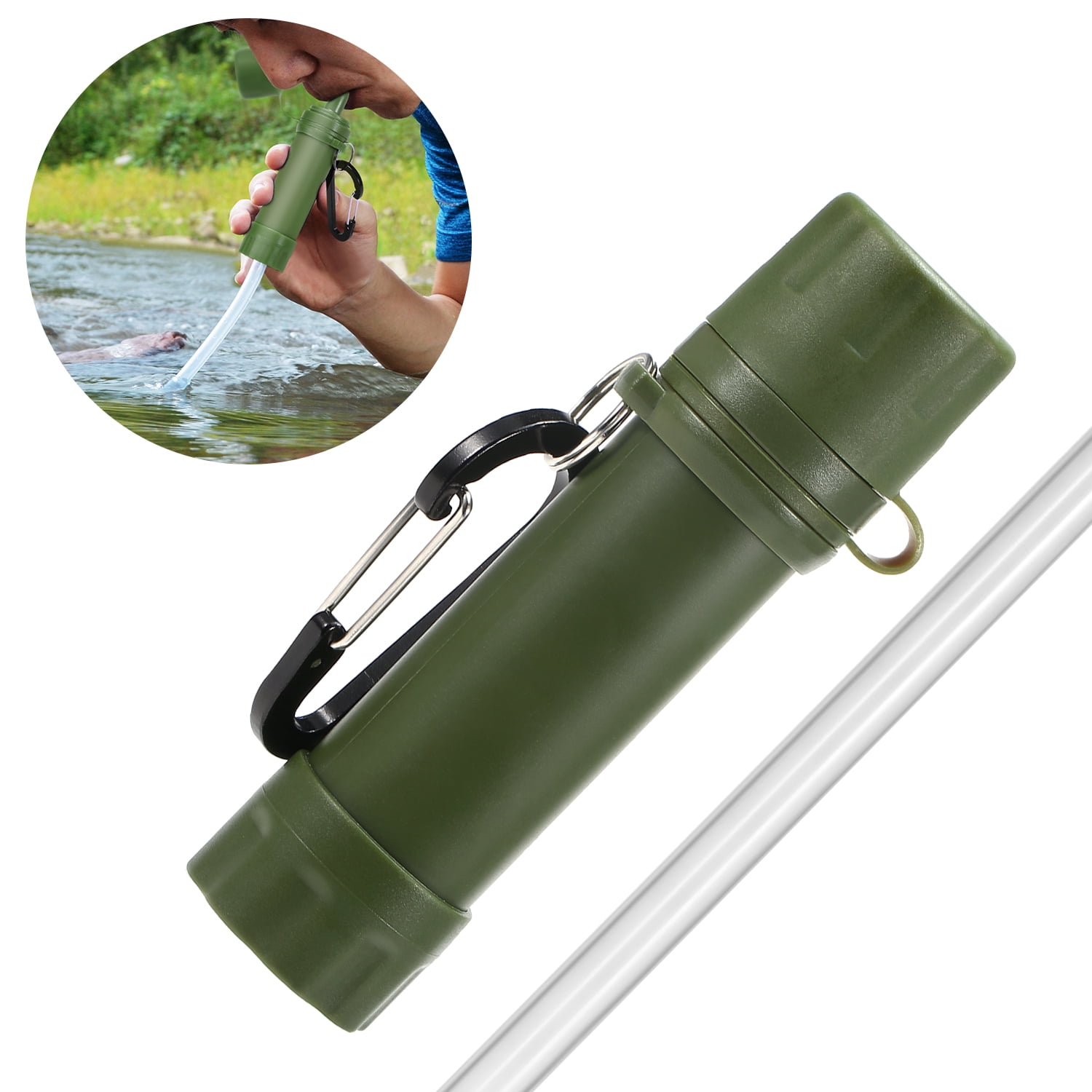Details about   3 Pack Personal Survival Water Filter Straw Filtration Camping Hiking Emergency 