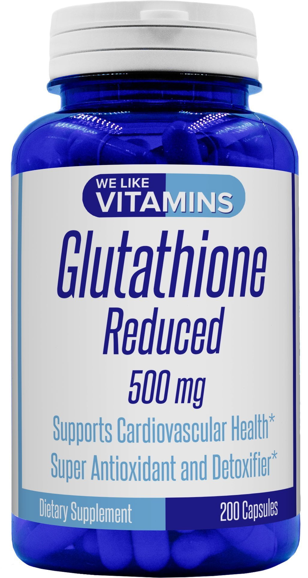 Glutathione Reduced 500mg 200 Capsules Super Antioxidant L