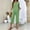 Green, variant on Women's Leaf Print Two-Piece Set Summer Plus Size Crew Neck Tops Floral Print Wide Leg Capris Pants Boho Beach Travel Outfits