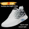 thumbnail image 4 of Men's 3.15inch Lift Height Increase Sneakers - 2-in-1 Sports & Casual Shoes  for, Gym, Walking - Instant Height (White/Black) - All-Season Comfort with Platform Sole, Breathable Low-Top Running Shoes, 4 of 8
