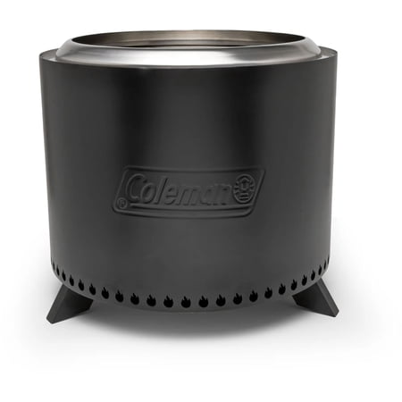 Coleman Cityscapes 25" Stainless Steel Wood Burning Fire Pit, Black