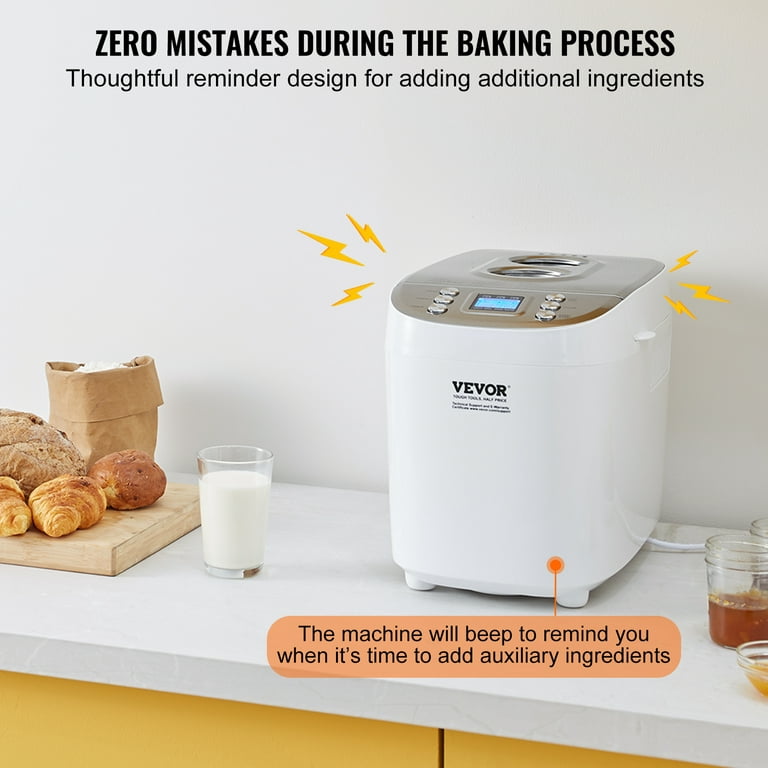 BENTISM 3LB 15-in-1 Bread Maker Automatic Compact Dough Machine