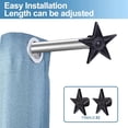 thumbnail image 4 of Urbanest Adjustable Single Curtain Rod Set With Blue Star Finials – 3/4-Inch Diameter, With Pewter Rod, 28–48 Inches, 4 of 7
