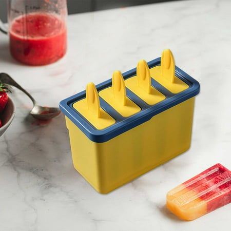 

Ice Cube Tray Gnobogi Popsicles Molds 4 Cavity Ice Popsicles Molds For Party Yogurt Juice Smoothies Sticks Homemade Popsicle Maker