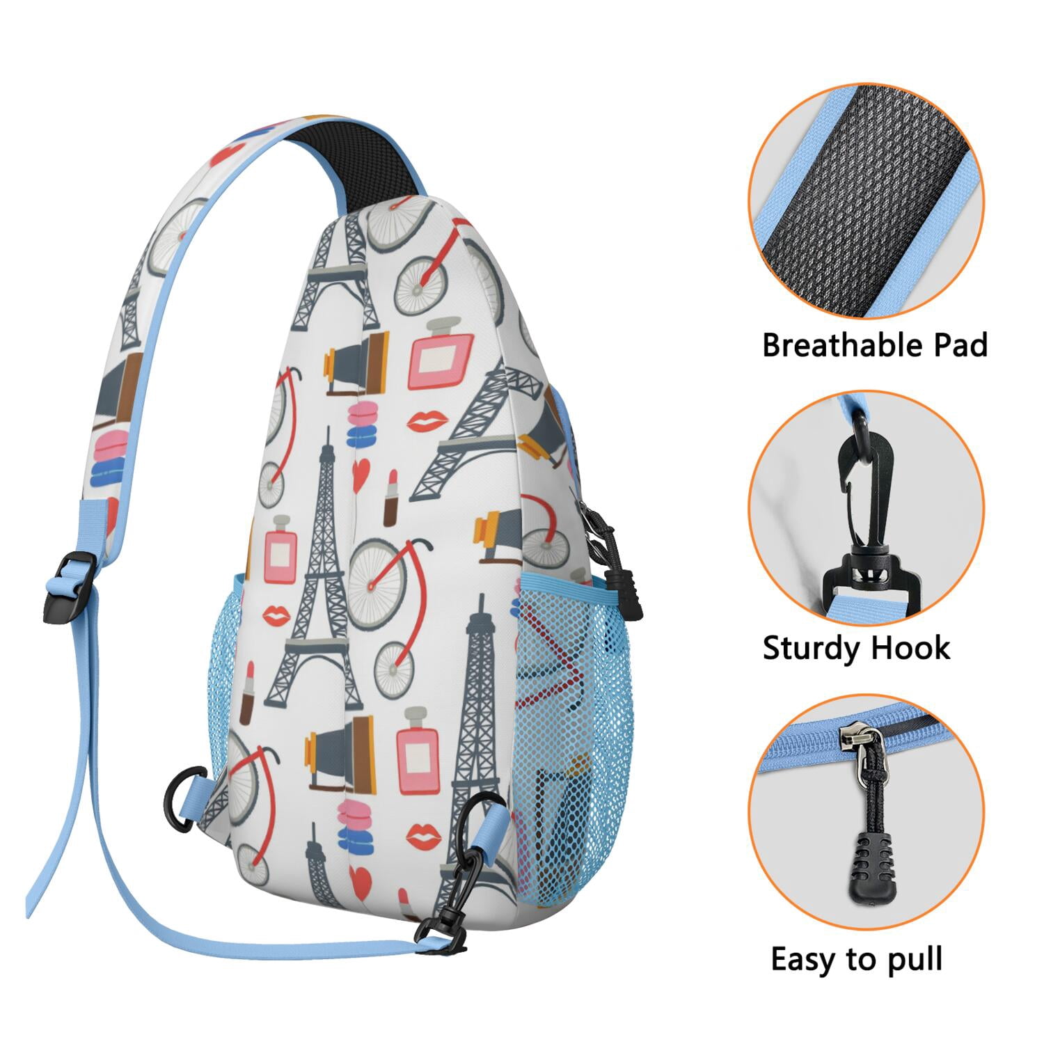 Sling Bag Tower Travel Sling Bag Casual Bag for Men Women