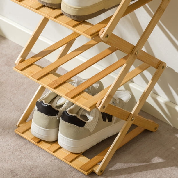 furniture wooden folding shoe rack