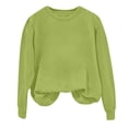 thumbnail image 5 of Womens Sweatshirt Fleece Crewneck Pullover Trendy Airport Outfit Soft Brushed Back, 5 of 6