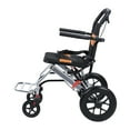 thumbnail image 3 of Yedigre Adult Wheelchair, Lightweight Foldable Transport Wheelchair, Narrow Doorways Wheel Chair, Travel Wheelchair with Handbrake, Shock-absorbing Load Capacity of 80KG, 3 of 12