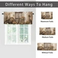 thumbnail image 6 of Brown Barn Door Curtain Valances for Kitchen Windows Western Country Retro Rural Rustic Farmhouse Rod Pocket Window Valance for Living Room Bathroom Bedroom Kitchen 54 by 18 in, 2 Panel, 6 of 6