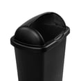 thumbnail image 6 of Sterilite Kitchen Trash Can, 13 Gallon Plastic Garbage Bin with Roll Top Lid, Black, 4 Pack, 6 of 8