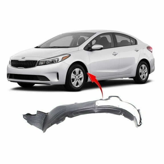DCP Front Left Driver Side Fender Liner For 2017-2018 Kia Forte KI1248153